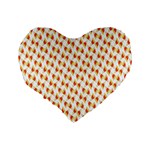 Candy Corn Seamless Pattern Standard 16  Premium Flano Heart Shape Cushions Back