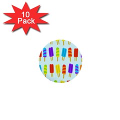 Popsicle Pattern 1  Mini Buttons (10 Pack)  by Nexatart