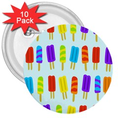 Popsicle Pattern 3  Buttons (10 Pack)  by Nexatart