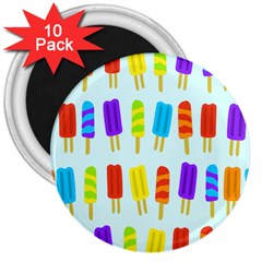 Popsicle Pattern 3  Magnets (10 Pack)  by Nexatart