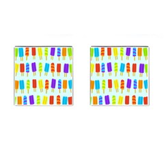 Popsicle Pattern Cufflinks (square) by Nexatart