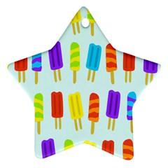 Popsicle Pattern Star Ornament (two Sides) by Nexatart