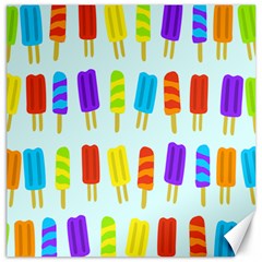 Popsicle Pattern Canvas 12  X 12   by Nexatart