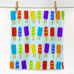 Popsicle Pattern Face Towel by Nexatart