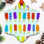 Popsicle Pattern Snowflake Ornament (Two Sides) Front