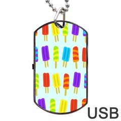 Popsicle Pattern Dog Tag Usb Flash (one Side) by Nexatart