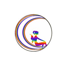 Rainbow Fairy Relaxing On The Rainbow Crescent Moon Hat Clip Ball Marker (4 Pack) by Nexatart