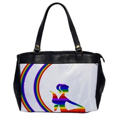 Rainbow Fairy Relaxing On The Rainbow Crescent Moon Office Handbags by Nexatart