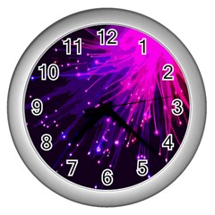 Big Bang Wall Clocks (silver)  by ValentinaDesign