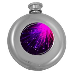 Big Bang Round Hip Flask (5 Oz) by ValentinaDesign