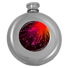 Big Bang Round Hip Flask (5 Oz) by ValentinaDesign