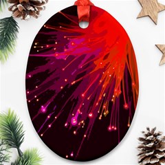 Big Bang Oval Ornament (two Sides) by ValentinaDesign