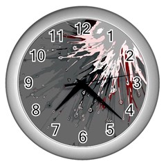 Big Bang Wall Clocks (silver)  by ValentinaDesign