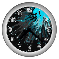 Big Bang Wall Clocks (silver)  by ValentinaDesign