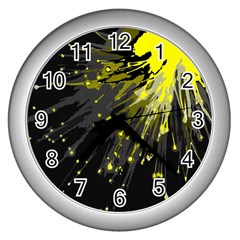 Big Bang Wall Clocks (silver)  by ValentinaDesign