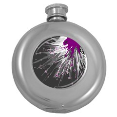 Big Bang Round Hip Flask (5 Oz) by ValentinaDesign