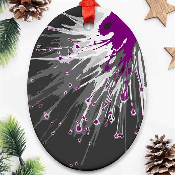 Big bang Oval Ornament (Two Sides)