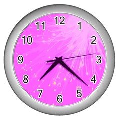 Big Bang Wall Clocks (silver)  by ValentinaDesign