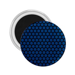 Blue Dark Navy Cobalt Royal Tardis Honeycomb Hexagon 2 25  Magnets by Mariart