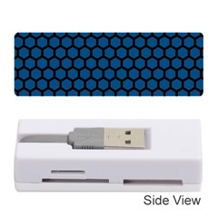 Blue Dark Navy Cobalt Royal Tardis Honeycomb Hexagon Memory Card Reader (stick) 