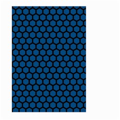 Blue Dark Navy Cobalt Royal Tardis Honeycomb Hexagon Large Garden Flag (two Sides) by Mariart