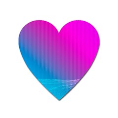 With Wireframe Terrain Modeling Fabric Wave Chevron Waves Pink Blue Heart Magnet by Mariart