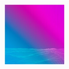 With Wireframe Terrain Modeling Fabric Wave Chevron Waves Pink Blue Medium Glasses Cloth (2-side) by Mariart