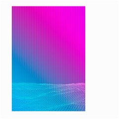 With Wireframe Terrain Modeling Fabric Wave Chevron Waves Pink Blue Large Garden Flag (two Sides) by Mariart