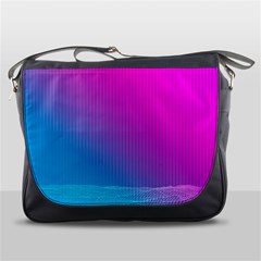 With Wireframe Terrain Modeling Fabric Wave Chevron Waves Pink Blue Messenger Bags by Mariart