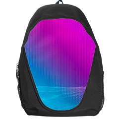 With Wireframe Terrain Modeling Fabric Wave Chevron Waves Pink Blue Backpack Bag by Mariart