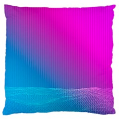 With Wireframe Terrain Modeling Fabric Wave Chevron Waves Pink Blue Standard Flano Cushion Case (one Side) by Mariart