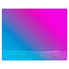 With Wireframe Terrain Modeling Fabric Wave Chevron Waves Pink Blue Double Sided Flano Blanket (medium) 