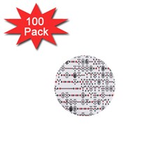 Bioplex Maps Molecular Chemistry Of Mathematical Physics Small Army Circle 1  Mini Buttons (100 Pack)  by Mariart