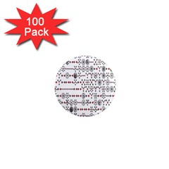 Bioplex Maps Molecular Chemistry Of Mathematical Physics Small Army Circle 1  Mini Magnets (100 Pack) 