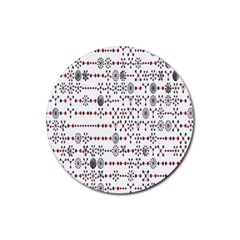 Bioplex Maps Molecular Chemistry Of Mathematical Physics Small Army Circle Rubber Round Coaster (4 Pack)  by Mariart