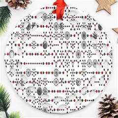 Bioplex Maps Molecular Chemistry Of Mathematical Physics Small Army Circle Round Filigree Ornament (two Sides) by Mariart