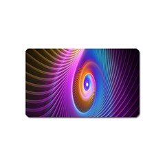 Abstract Fractal Bright Hole Wave Chevron Gold Purple Blue Green Magnet (name Card) by Mariart