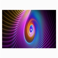 Abstract Fractal Bright Hole Wave Chevron Gold Purple Blue Green Large Glasses Cloth (2-side) by Mariart