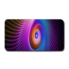 Abstract Fractal Bright Hole Wave Chevron Gold Purple Blue Green Medium Bar Mats by Mariart