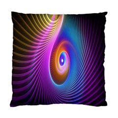 Abstract Fractal Bright Hole Wave Chevron Gold Purple Blue Green Standard Cushion Case (one Side) by Mariart