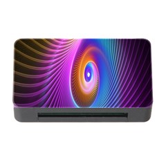 Abstract Fractal Bright Hole Wave Chevron Gold Purple Blue Green Memory Card Reader With Cf