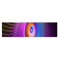 Abstract Fractal Bright Hole Wave Chevron Gold Purple Blue Green Satin Scarf (oblong) by Mariart