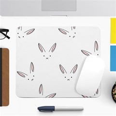 Bunny Line Rabbit Face Animals White Pink Large Mousepads by Mariart