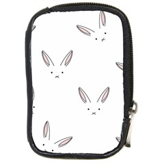 Bunny Line Rabbit Face Animals White Pink Compact Camera Cases by Mariart