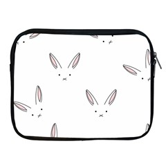 Bunny Line Rabbit Face Animals White Pink Apple Ipad 2/3/4 Zipper Cases by Mariart