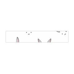 Bunny Line Rabbit Face Animals White Pink Flano Scarf (mini)