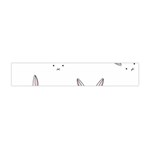 Bunny Line Rabbit Face Animals White Pink Flano Scarf (Mini) Front