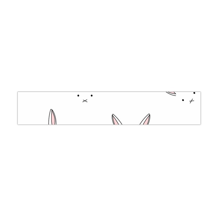 Bunny Line Rabbit Face Animals White Pink Flano Scarf (Mini)