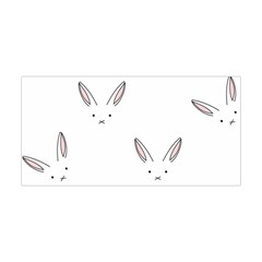 Bunny Line Rabbit Face Animals White Pink Yoga Headband by Mariart