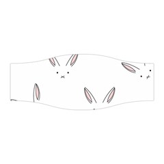 Bunny Line Rabbit Face Animals White Pink Stretchable Headband by Mariart